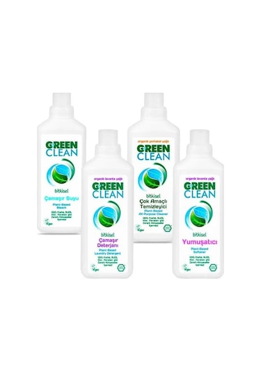 U Green Clean Bitkisel Çamaşır Yıkama Seti 4 x 1 L