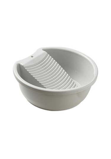 Besthome1 Pratik Eldivenli Halka Çamaşır Yıkama Kovalı Dayanıklı Gri Renkli, Ev & Dışarıda Kullanım İçin Gri