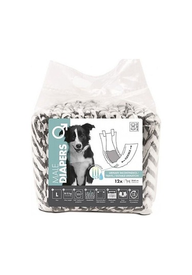 M-Pets Dıapers Erkek Köpekler İçin Külot L 12'li