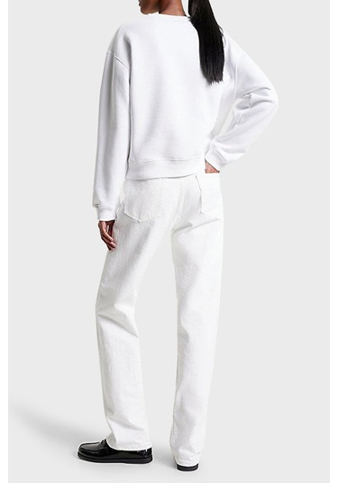 Tommy Hilfiger Bayan Sweat Ww0ww39791 Ycf Beyaz Beyaz Tommy Hilfiger Bayan Sweat Ww0ww39791 Ycf Beyaz Beyaz