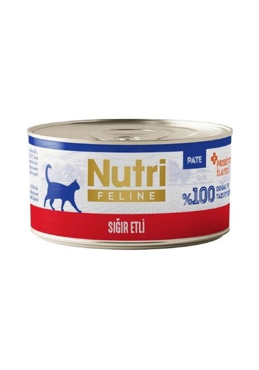 Nutri Feline Sığır Etli Tahılsız Yetişkin Kedi Konservesi 70 Gr