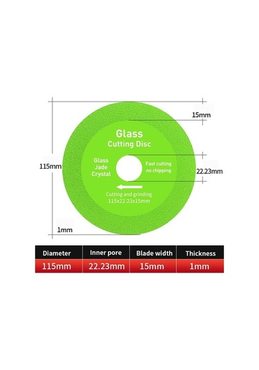 Pazly Elmas Kesici Disk - 3'lü Ultra İnce Testere 100/115mm, Cam, Seramik, Kristal Kesim
