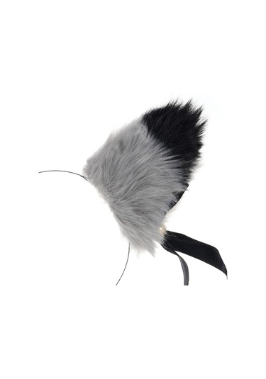 Yifomall Şık Tilki Kulaklı Saç Aksesuarı: 2 Farklı Stil İçin Peluş Kulaklar Ve Siyah Bant Seti 12cm X 9cm