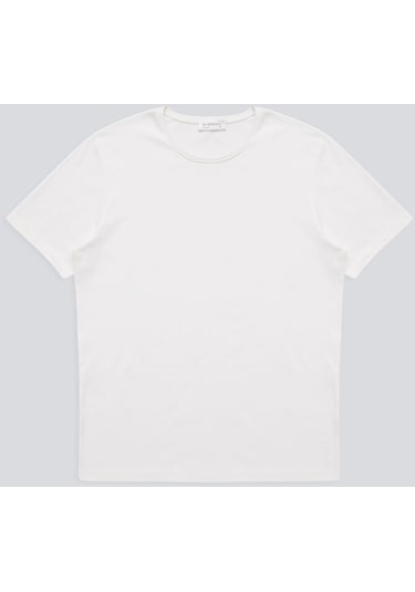 BASKILI BASIC KISA KOL ERKEK T-SHIRT BEYAZ Beyaz