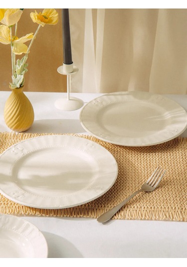 Sl Home 2 Parçalık "vintage" Servis Tabağı Seti D 27 Cm 262390390 Beyaz