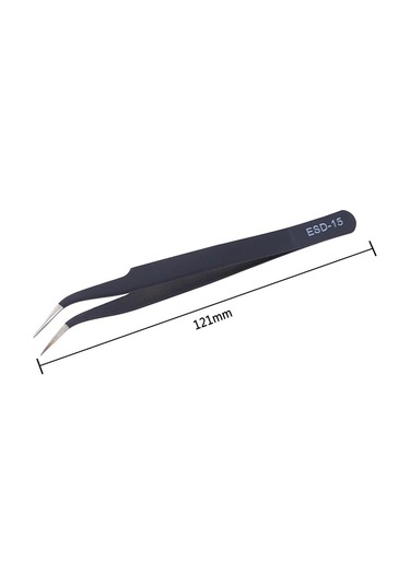 Wellhise St-15 Antistatik Eğri Uç Tweezers Cımbız N11.1870