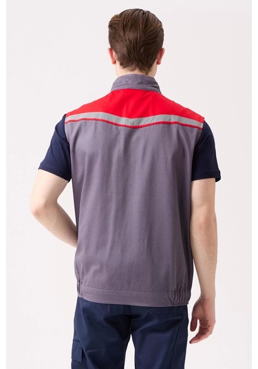 İş Yeleği Gabardin Kumas Yazlık Grikırmızı Reflektörlü Royal Hafif Nefes Alabilir Çok Cepli Gri-kırmızı İş Yeleği Gabardin Kumas Yazlık Grikırmızı Reflektörlü Royal Hafif Nefes Alabilir Çok Cepli Gri-kırmızı