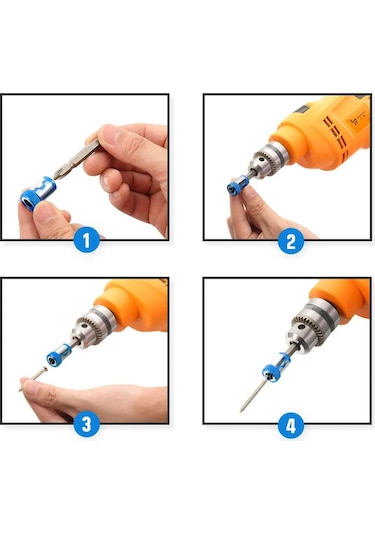 6134x3 Bits Uçlar İçin Mıknatıslı Vida Tutucu Halka 24 Mm 3 Adet