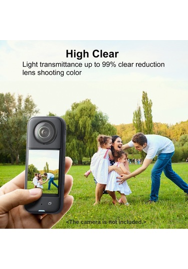 Youtek Insta360 X3 İçin 2'li Set Pmma Panoramik Lens Koruyucu Kılıf