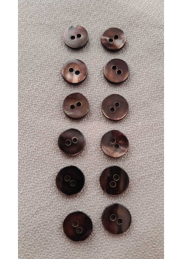 Doğal Hakiki İnci Midye Kabugu Düğme 10 Mm 12 Adet