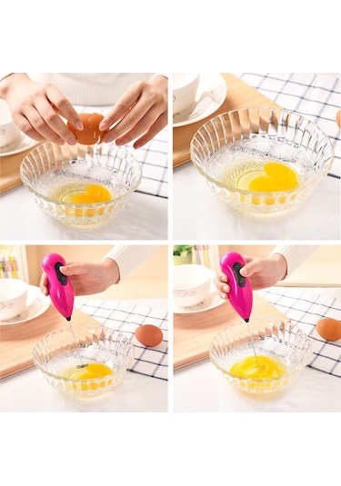 Pilli Mini Mikser Cappucino Krema Kahve Köpürtücü Çırpıcı