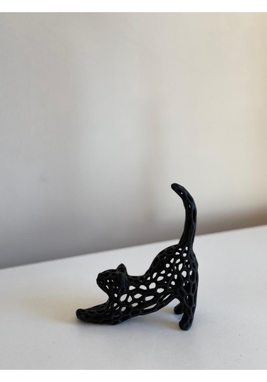 2 Adet Kedi Modeli Dekoratif Obje Plastik
