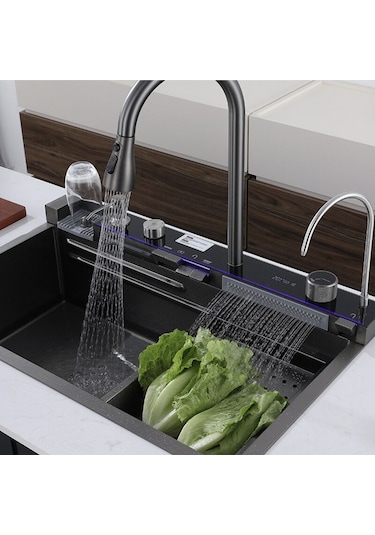 Dijital 304 İthal Akıllı Eviye Ve Batarya Seti Antrasit Gri