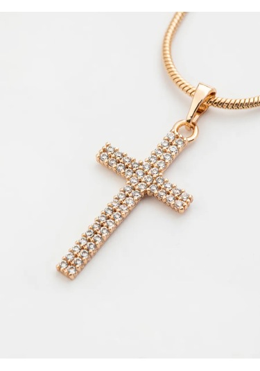 Xuping Taşlı Altın Kaplama Haç Kolye Tıbbi Alaşımlı 158089319 Altın Rengi