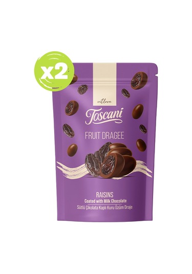 Sütlü Çikolata Kaplı Kuru Üzüm Draje 2 X 60gr
