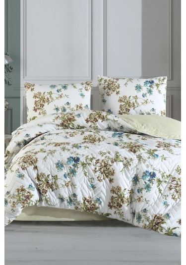 Taç Kristal Fiona Çift Kişilik Dört Mevsim Nevresim Takımı Kahve Kahve