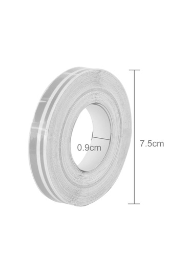 Cbtx 12MM 9.8M Kendinden Yapışkanlı Dekoratif Araç Şerit Bant Hattı Gümüş