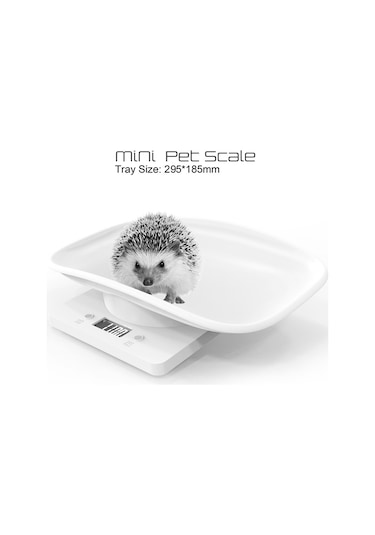 Geeroyoo Evcil Hayvan Tartısı - Kedi, Köpek Ve Kuşlar İçin Hassas Dijital Terazi 10kg'ye Kadar Beyaz