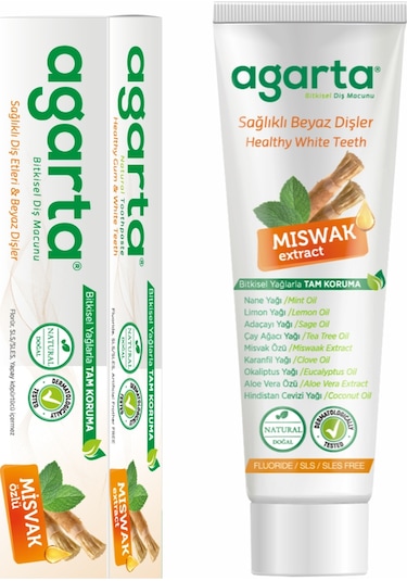 Agarta Doğal Misvak Özlü Diş Macunu 100 ML