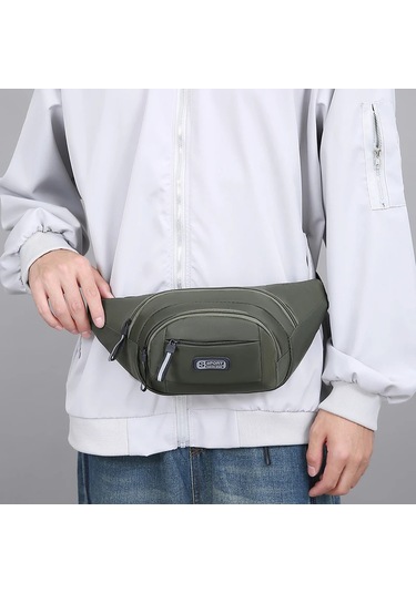 Green Erkek Büyük Kapasiteli Spor Bel Paketi Taşınabilir Anti Yeşil