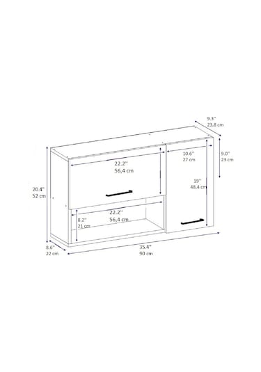 Arnetti Akasya Çok Amaçlı Dolap – Beyaz Banyo Ve Mutfak Için Kapaklı Saklama Dolabı