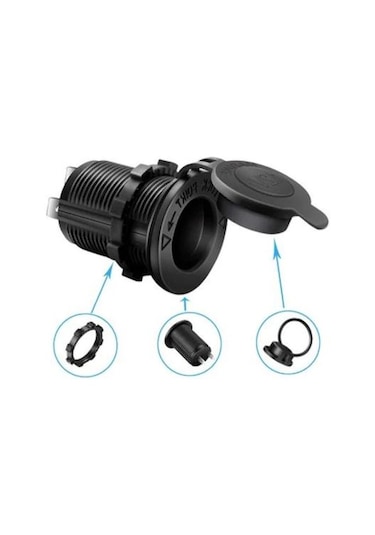 Oto Çakmak Fiş Çakmaklık Dişi Pano Tip 30Mm Şase Monteli