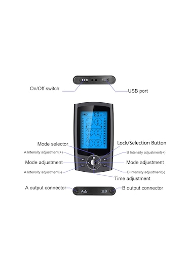 Tenfowee Siyah Usb Şarjlı Tens Masaj Cihazı, 2 Kanal, 24 Mod, 20 Güç Seviyesi, 8 Elektrot Yama, Lcd Ekranlı Ağrı Alatı Siyah Tenfowee Siyah Usb Şarjlı Tens Masaj Cihazı, 2 Kanal, 24 Mod, 20 Güç Seviyesi, 8 Elektrot Yama, Lcd Ekranlı Ağrı Alatı Siyah