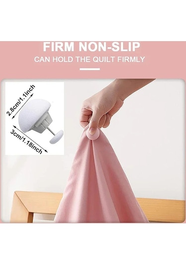 8 Adet Gri-anti Battaniye Mantar Kilidini Klip Sabitleyici Anahtar Yorgan Klipsi Bir Kapak Tokaları Yorgan Tutucu Şekli Yorgan Raptiye Kayma Tutucu