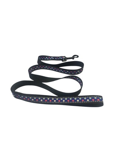 Nunbell Reflektörlü, Noktalı Köpek Gezdirme Tasması 2 Cm X 120 Cm Çok Renkli
