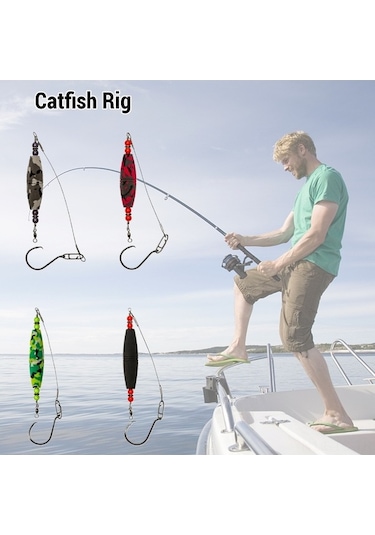 Novahub 4 Adet Kedi Balığı Floş Takımları Balıkçılık Bobinleri Popping Corks Kedi Balığı Ekipmanları Balıkçılık Ekipmanları Seti