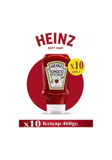 Heinz Ketçap Top Down 10 x 460 G
