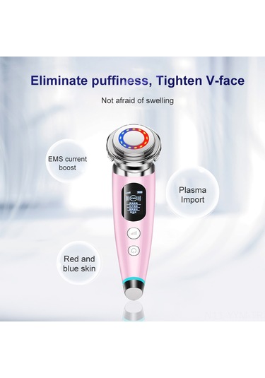 Geeksen "led Ems Rf Yenileme Cihazı - Yüz Sıkılaştırma, Çene Ve Göz Bakımı İçin Çok Fonksiyonlu Masaj Aleti" Çok Renkli