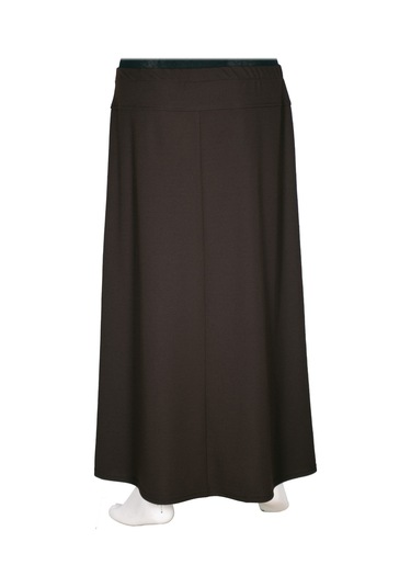 Hesna Kadın Destan Yanı Zımba Detaylı Astarlı Kahverengi Etek Kahve