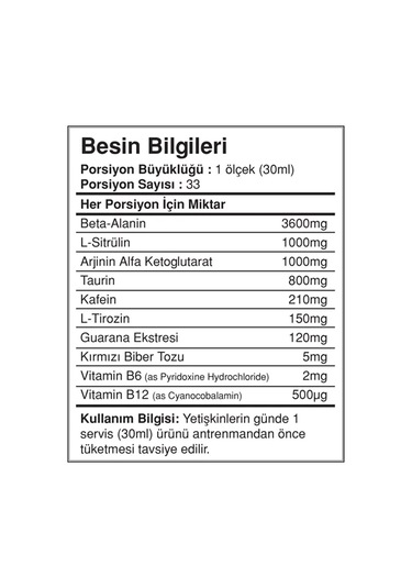 Bigjoy Sports Predator Shot 1000Ml 33 Servis Portakal Preworkout