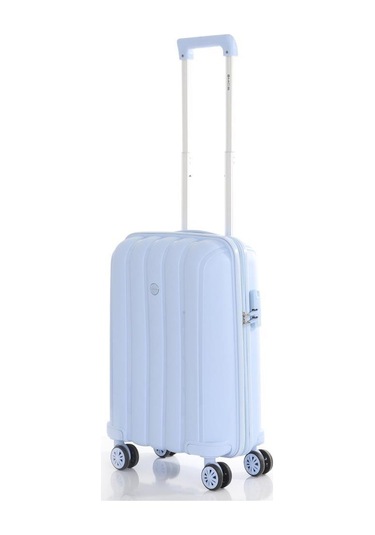 Mçs Bavul Orta Ve Kabin 2li Set Kırılmaz Silikon Valiz V305 Bebemavi Bebe Mavisi