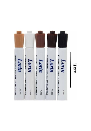 Lorin Ahşap Rötuş Kalemi - 5'li Paket Renkli