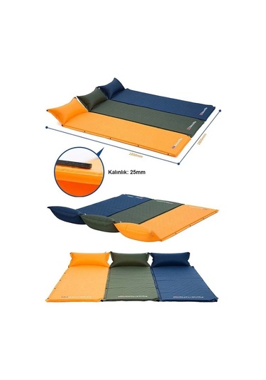 Naturehike Ultralight Şişme Kamp Matı 185 60 2.5 Cm Mavi