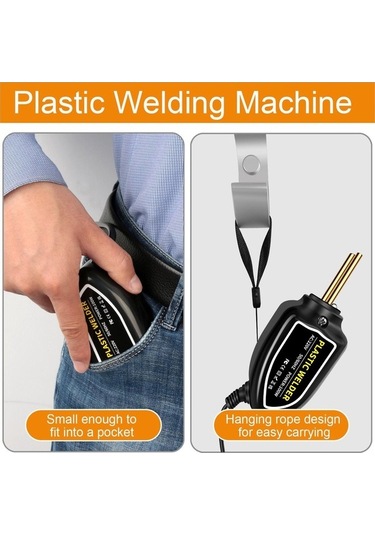 Trendooze 100w Plastik Kaynakçı, Sıcak Zımba Makinesi Araba Tampon Tamir Takımı, Pense, Bıçak, 200 Adet Flatouter İt