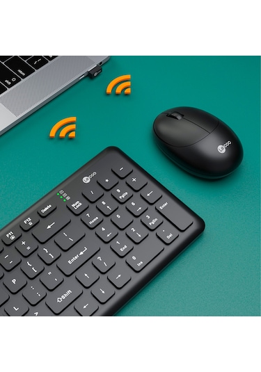 Lecoo KW204 Kablosuz Türkçe Q Klavye & Mouse Set