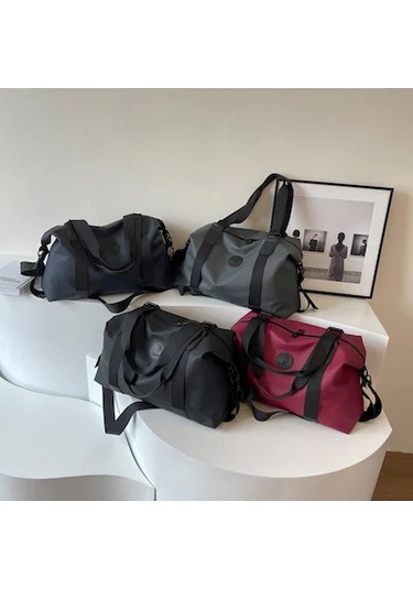 Zcjb Büyük Kapasiteli Su Geçirmez Spor Ve Fitness Çantası Açık Hava Seyahat Bagaj Çantası Mavi Mavi