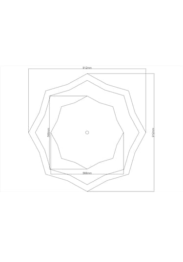 Motifpiyer Lamba Tavan Göbeği 11-model-16gen-91cm-dış-çitalı Beyaz