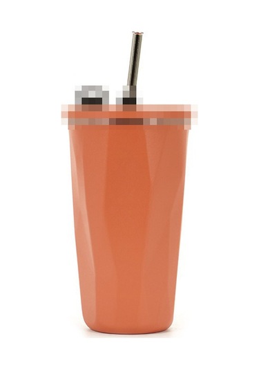 Mufunye 304 Çelik Isı Ve Soğuk Saklama Bardağı - Diamant Desenli 600ml Oranj Fincan, Araç Ve Seyahat İçin Uygun Diğer