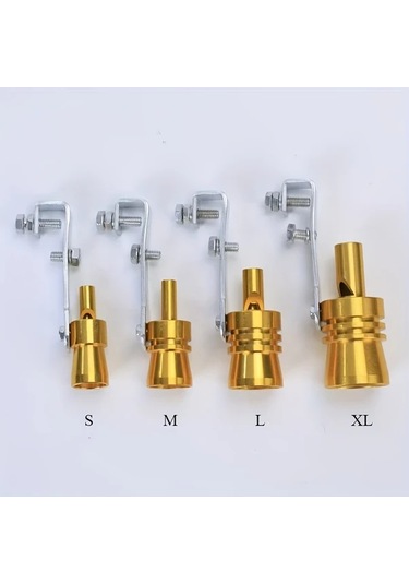 Dream011 Altın 4'lü Araç Ses Simülatörü Turbo Ses Egzoz Borusu Motosiklet Aksesuarı