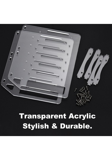 Tenfowee "4/6/8/10 Yuvalı Akrilik Hdd Kafesi - Dıy Soğutmalı Sabit Disk Rafı"