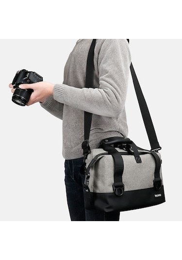 Baona Bn-h014 Slr Fotoğraf Makinesi Omuz Çantası Dijital Depolama Koruyucu Su Geçirmez Çanta Gri Diğer