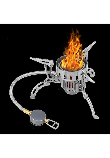 Ranyeek Kuru Dış Mekan Kamping Isıtıcı - Entegre Ateşleme Yok - Gri - 3500w Inframeri Isı Kaynağı, Paslanmaz Çelik, 225g Hafif Tasarım Gri