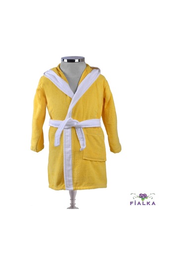 Fialka Çocuk Bornoz 5-6 Yaş Sarı