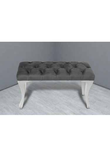 Gri Chester Model Babyface Kumaş Bench&koltuk&tabure&pofuduk Yatak Odası Takımı Ucu&önü Puff
