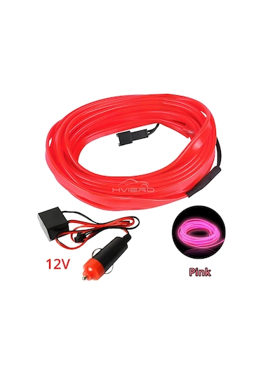 Sıcak Satış 1/2/3/5m Araba Iç Aydınlatma Led Kapı Şeritleri Dekorasyon Çelenk Teli Pink-cigarett 3m 1 Piece Set