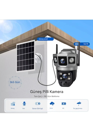 4g Sim Kart 12mp Wıfı Güneş Enerjili Kamera Açık Kablosuz 8k